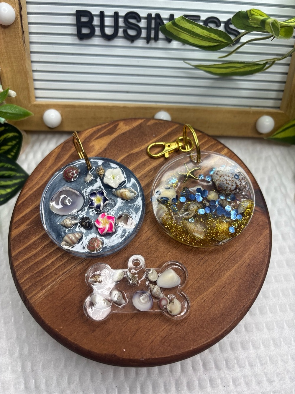 Glittering Cheer Bow Keychains
